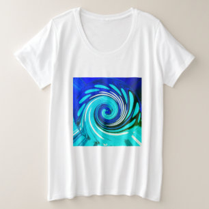Verse zomerse oceaan look grote maat t-shirt
