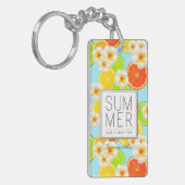 Verse zomervruchten en exotische plakkers sleutelhanger (Voorkant Links)