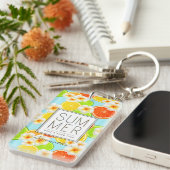 Verse zomervruchten en exotische plakkers sleutelhanger (Voorkant Rechts)