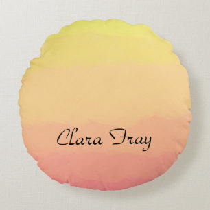 verse zomerzonsondergang oranje koraalwaterverven rond kussen