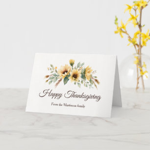 Verse Zonneschappen Bloemige Thanksgiving Kaart