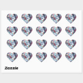 Verse zuurstof hart sticker (Vel)
