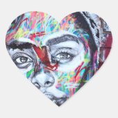 Verse zuurstof hart sticker (Voorkant)