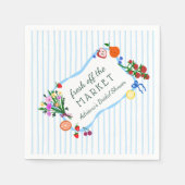 VERSECHT VAN DE MARKT Cute Aangepaste Bruidsdouche Servet (Voorkant)