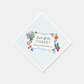 VERSECHT VAN DE MARKT Cute Aangepaste Bruidsdouche Servet (Hoek)