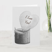 versed romantisch rood hart gevormd vlamkaarsliefd kaart (Voorkant)