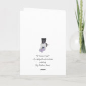 Versed schattige puppy akita en teddy hond kunst kaart (Achterkant)