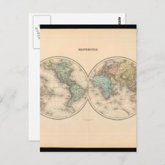 Versed Wereldkaart 12 Briefkaart (Voorkant / Achterkant)