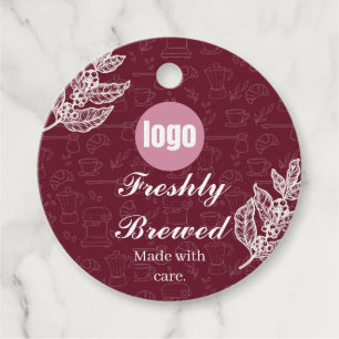 Verseeld Gebrouwen Bourgondië Cafe Cadeaubon Logo Bedankjes Labels