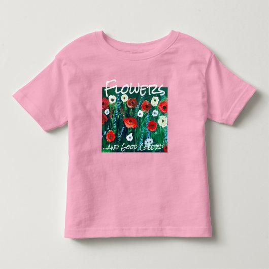Verseveld met acryl voor haar. Klaproos Kinder Shirts (Voorkant)