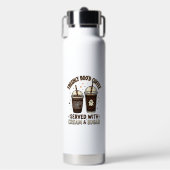 Versgemakte Koffie Halloween Geest Beker Waterfles (Voorkant)