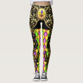 Versie 2 Mardi Gras Diamonds Pop Mode Leggings (Voorkant)