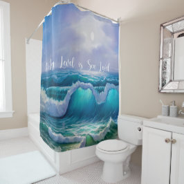 Versie 2 Zee Level Beach - Ocean Shower Curtain Douchegordijn