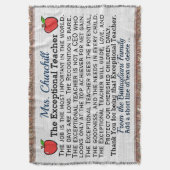 Versie 5 EXCEPTIONELE leraar Dank u Denen Deken (Voorkant Verticaal)