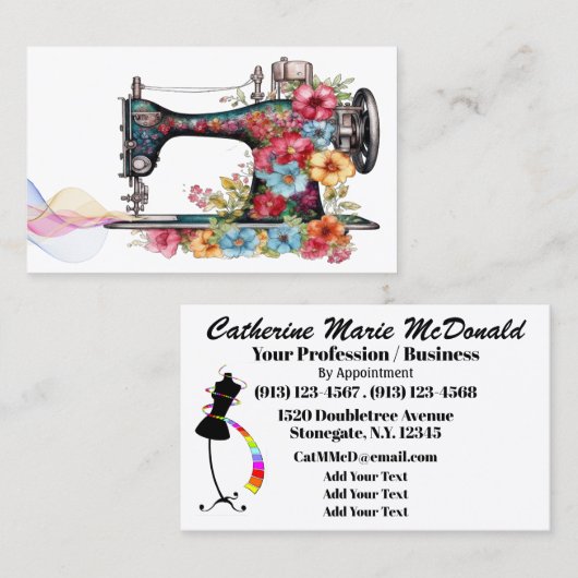 Versie 5 Naaien Visitekaartje (Voorkant / Achterkant)