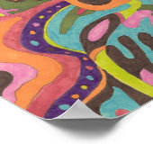 "Versie" Origineel Abstract 12x12 Poster (Hoek)