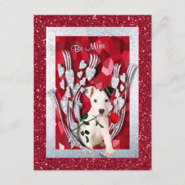 Versie Twee van Russell Puppy Be Mine Valentine Feestdagenkaart