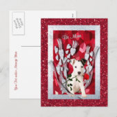 Versie Twee van Russell Puppy Be Mine Valentine Feestdagenkaart (Voorkant / Achterkant)