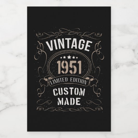  versie van 1951, beperkt, aangepaste editie voedselcontainer etiket (Enkel label)