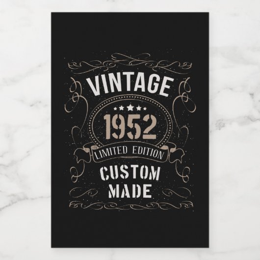  versie van 1952, beperkt, aangepaste editie voedselcontainer etiket (Enkel label)