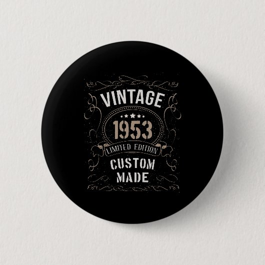 versie van 1953 - Limited Edition - Aangepast gem Ronde Button 5,7 Cm (Voorkant)
