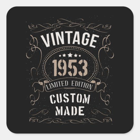  versie van 1953 - Limited Edition - Aangepast gem Vierkante Sticker (Voorkant)