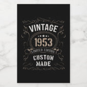 versie van 1953 - Limited Edition - Aangepast gem Voedselcontainer Etiket (Enkel label)