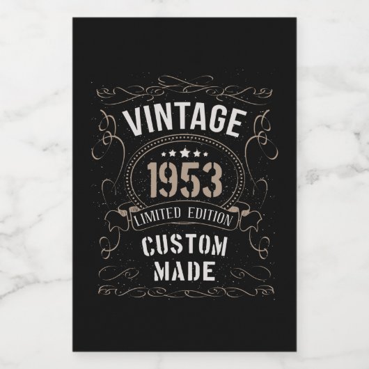  versie van 1953 - Limited Edition - Aangepast gem Voedselcontainer Etiket (Enkel label)