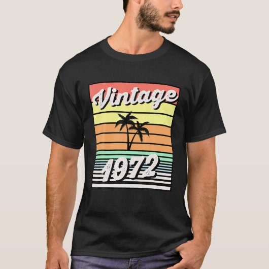  versie van 1972 Limited Edition 50th Birthday Gif T-shirt (Voorkant)