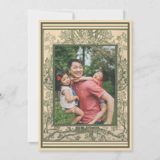 Versie van Sierlijke Landschappen Franse Foto Groe Feestdagenkaart (Voorkant)