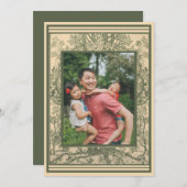 Versie van Sierlijke Landschappen Franse Foto Groe Feestdagenkaart (Voorkant / Achterkant)