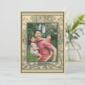 Versie van Sierlijke Landschappen Franse Foto Groe Feestdagenkaart (Staand voorkant)