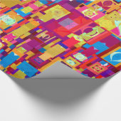 Versiemend inktwappapier cadeaupapier (Hoek)