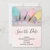 Versiemiddelen voor pasta's, gekleurd save the date (Voorkant)