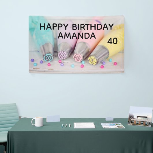 Versiemiddelen voor pasta's, gekleurd spandoek (Beurs)