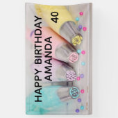 Versiemiddelen voor pasta's, gekleurd spandoek (Verticaal)