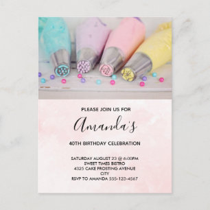 Versiemiddelen voor pasta's, gekleurd uitnodiging briefkaart