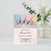 Versiemiddelen voor pasta's, gekleurd uitnodiging briefkaart (Staand voorkant)