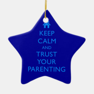 Versieming: kalm Ouderschap Motivatie cadeau Keramisch Ornament