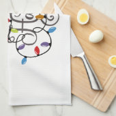 versier de hal kerstverlichting Kerstmis Theedoek (Quarter Fold)