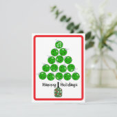 Versier de hal met Pickleballs Kerstfeest Kaart (Staand voorkant)
