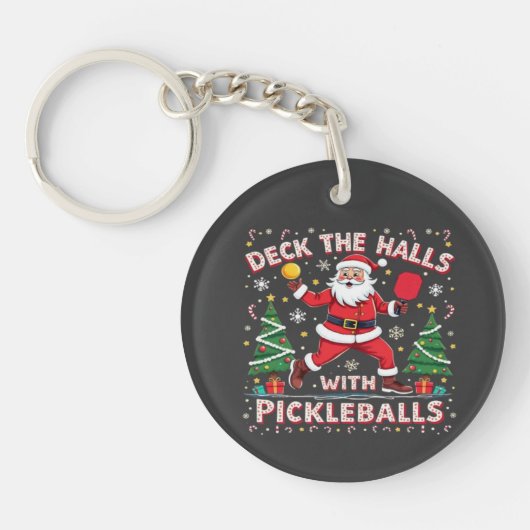Versier de hal met pickleballs sleutelhanger (Voorkant)
