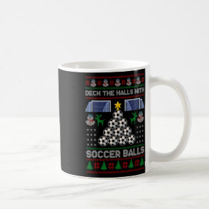 Versier de hal met voetbal lelijke kerst voetbal P Koffiemok