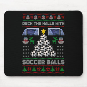 Versier de hal met voetbal lelijke kerst voetbal P Muismat