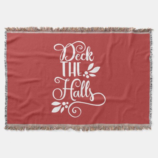 versier de hal Typografie Feestdagen Deken (Voorkant)