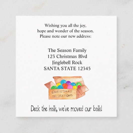 Versier de hal, we hebben onze ballen verhuisd! informatiekaartje (Achterkant)