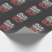 Versier de hallen met 6 7 Grappig kerstfeest zes z Cadeaupapier (Hoek)