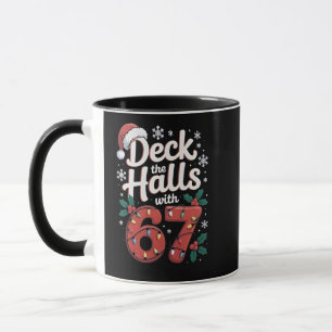 Versier de hallen met 6 7 Grappig kerstfeest zes z Mok