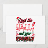 Versier de kamer, niet je familie feestdagenkaart (Voorkant / Achterkant)