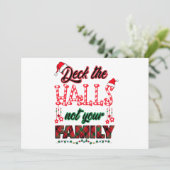 Versier de kamer, niet je familie feestdagenkaart (Staand voorkant)